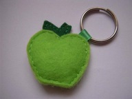 Brelok ZIELONE JABŁKO z filcu*