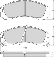 Klocki hamulcowe Mitsubishi Sigma/SpaceGear/Galant