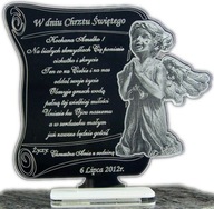 GRAWEROWANA PAMIĄTKA CHRZTU ŚW. STATUETKA CHRZEST