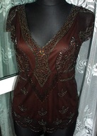 .^WALLIS wizytowa w koralikach bluzka r 44/46