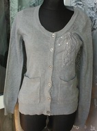 ++sliczny SWETER szary z kokarda r 38-42