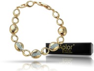 Bransoletka Złota Krysz. Swarovski Little PUDEŁKO na prezent pozłacana