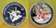 UGANDA 100 SHILLINGS 2010 r. Tiger