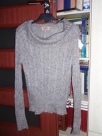 SIMPLE nowy markowy sweter z golfem 50% moher r.38
