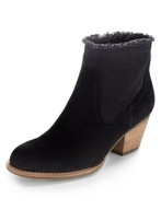 M&S INDIGO NAVY ZIP KOWBOJKI ANKLE BOOTS 38/5
