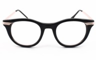 Okulary Zerowki Czarne Zlote Unisex Vintage