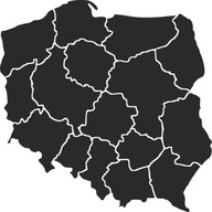 Samolepka na zeď mapa Polský kraje na zeď do kanceláře 100 cm