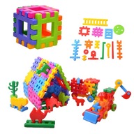 ワッフリッシュワッフル CUBE BOX Klocki konstrukcyjne wafle MIX 150 ele. w worku