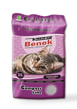 Наполнитель для кошачьего туалета Super Benek Compact Lavender 25л