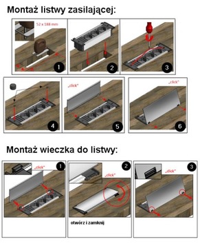 Лента 2x230V+2xUSB крышка INOX KAPSA BACHMANN