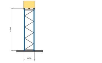 Рама 4,5 м Паллетный стеллаж NOWA P80 Паллетные стеллажи
