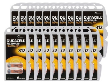 Батарейки для слуховых аппаратов DURACELL 312 120 шт.