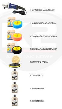 MASNER K2 POLISHER + 3 губки M14 + 3 пасты Q1 Q3 Q5