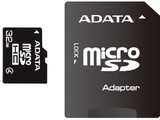 Карта Micro SecureDigital microSD 32 ГБ ADATA +Adap