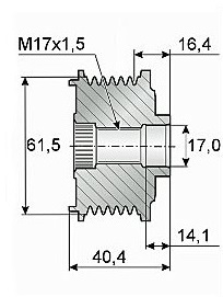 МУФТА ГЕНЕРАТОРА INA ALFA 156 159 166 1.9 JTD