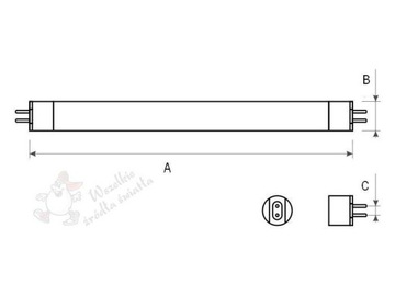 Линейная люминесцентная лампа Osram Lumilux T5 8W/840 G5 8W 420lm нейтрального цвета