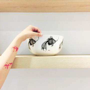 Tattoo złota rybka tatuaż Paperself naklejany rękę