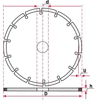 АЛМАЗНЫЙ ДИСК 300 x 25,4 ГЛУБОКАЯ РЕЗКА MF