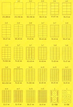 Этикетки самоклеящиеся 105х48 мм, А4, 1200 шт.