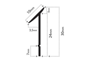 Уплотнительная планка столешницы 4,2 м ВАНИЛЬ