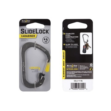 NITE IZE Karabinek SlideLock Carabiner #4 - Stalowy - CSL4-11-R6