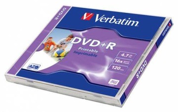 VERBATIM DVD+R PRINTABLE футляр для драгоценностей 1 шт. в коробке