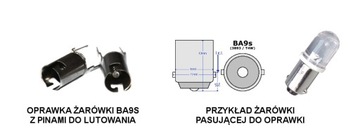 Держатель розетки, розетка для пайки Ba9s T4W W5W