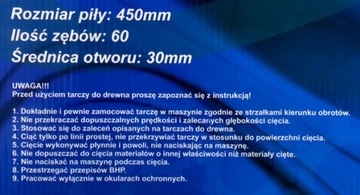 Tarcza do drewna z węglikiem 350x30x60T otwory