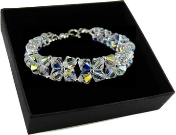 Свадебный браслет с кристаллами SWAROVSKI, переливающийся