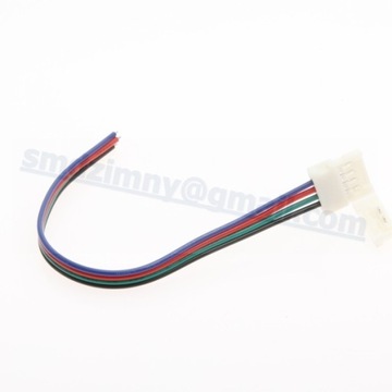 ZŁĄCZKA klips 10mm 4pkt kabel do taśma led rgb5050