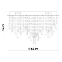 43 NOWOCZESNY ŻYRANDOL LAMPA SUFITOWA PLAFON RATY