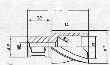 Трепанирующее сверло HSS M2 49х35мм фреза