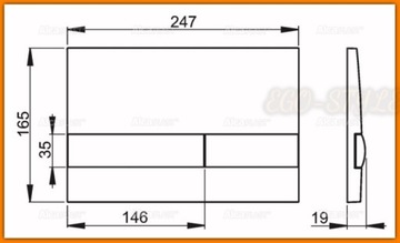 AlcaPLAST Кнопка для унитаза белый/черный M1710-8 DELFIN