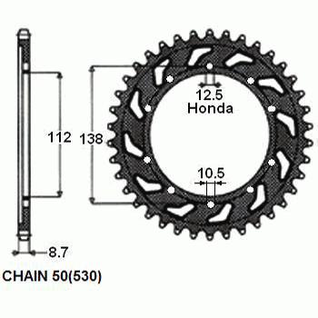 Звездочка приводной цепи Honda CBF 1000 DID Sunstar