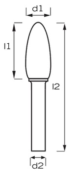 Фреза Напильник с хвостовиком H 3x7 хвостовик 3