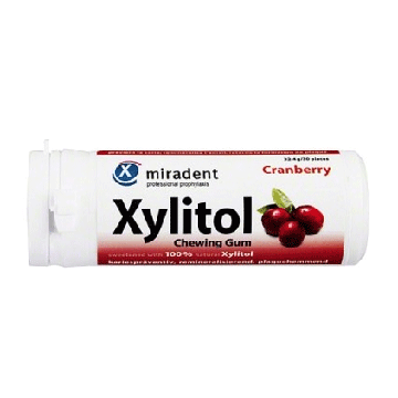 Guma do żucia Miradent Xylitol smak żurawina 30 sztuk