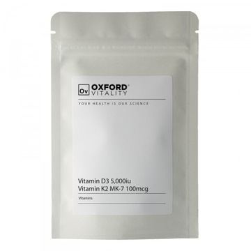Витамин D3 K2 MK7 5000МЕ OXFORD VITALITY 500табл.
