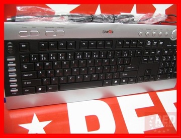 RED Klawiatura Unitek Rosyjska Ultra Flat Cyrylica