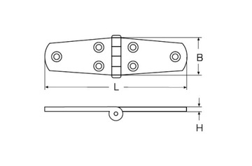 ZAWIAS 8280B NIERDZEWNY KWASOODPORNY 102X38X4,5 A4