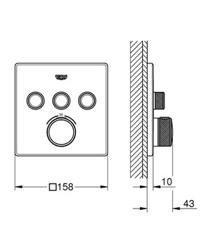 Комплект для ванны GROHE SmartControl, 30 см