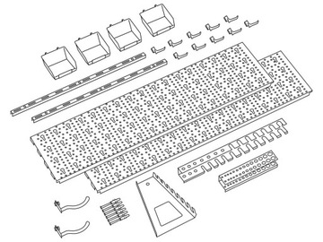 TABLICA NARZĘDZIOWA WARSZTATOWA METALOWA KIT2BREG