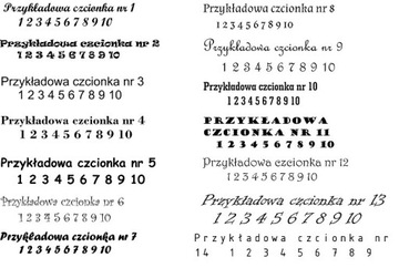 Номера и подставки для свадебного стола - шрифт 11