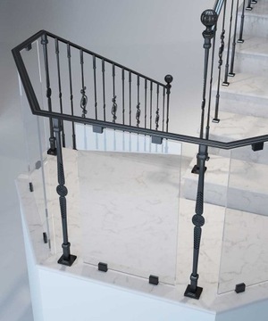 Francuskie balustrady kute schody RUSTIQUE