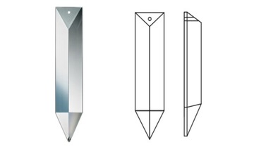 Наконечник хрустальной призмы 89 мм, пластина с 1 отверстием