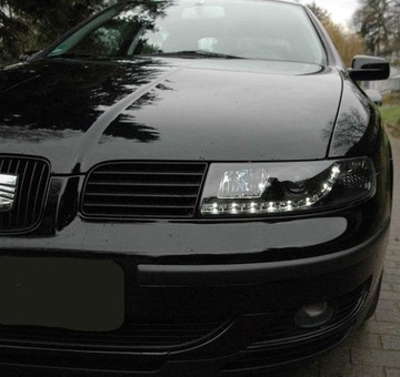 Seat TOLEDO 1M 99-04 LAMPY reflektory BLACK LED H1