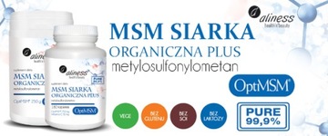 Czysta MSM SIARKA ORGANICZNA 1000mg MOCNA! Aliness