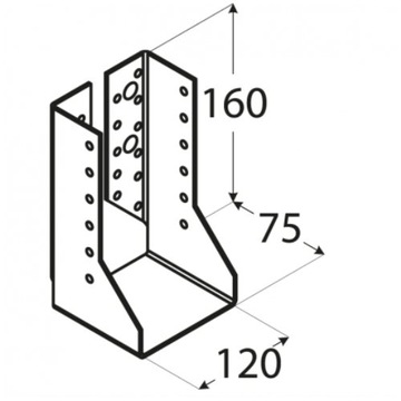 ПОДВЕСКА ДЛЯ БАЛКИ WBZ35, ИЗОГНУТЫЙ СОЕДИНИТЕЛЬ 120x160 СЕРТИФИКАТ