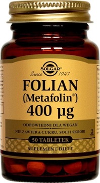 БАД Solgar Folian Metafolin фолиевая кислота таблетки 50 шт.