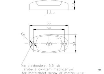 Габаритный фонарь передний, белый габаритный светодиод FT-025 B, прицеп AUTO LAWETA