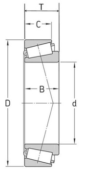 JM205149/205110 FBJ Конический роликоподшипник 50x90x28